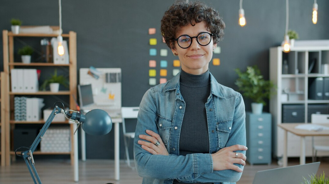 confident person presenting ideas