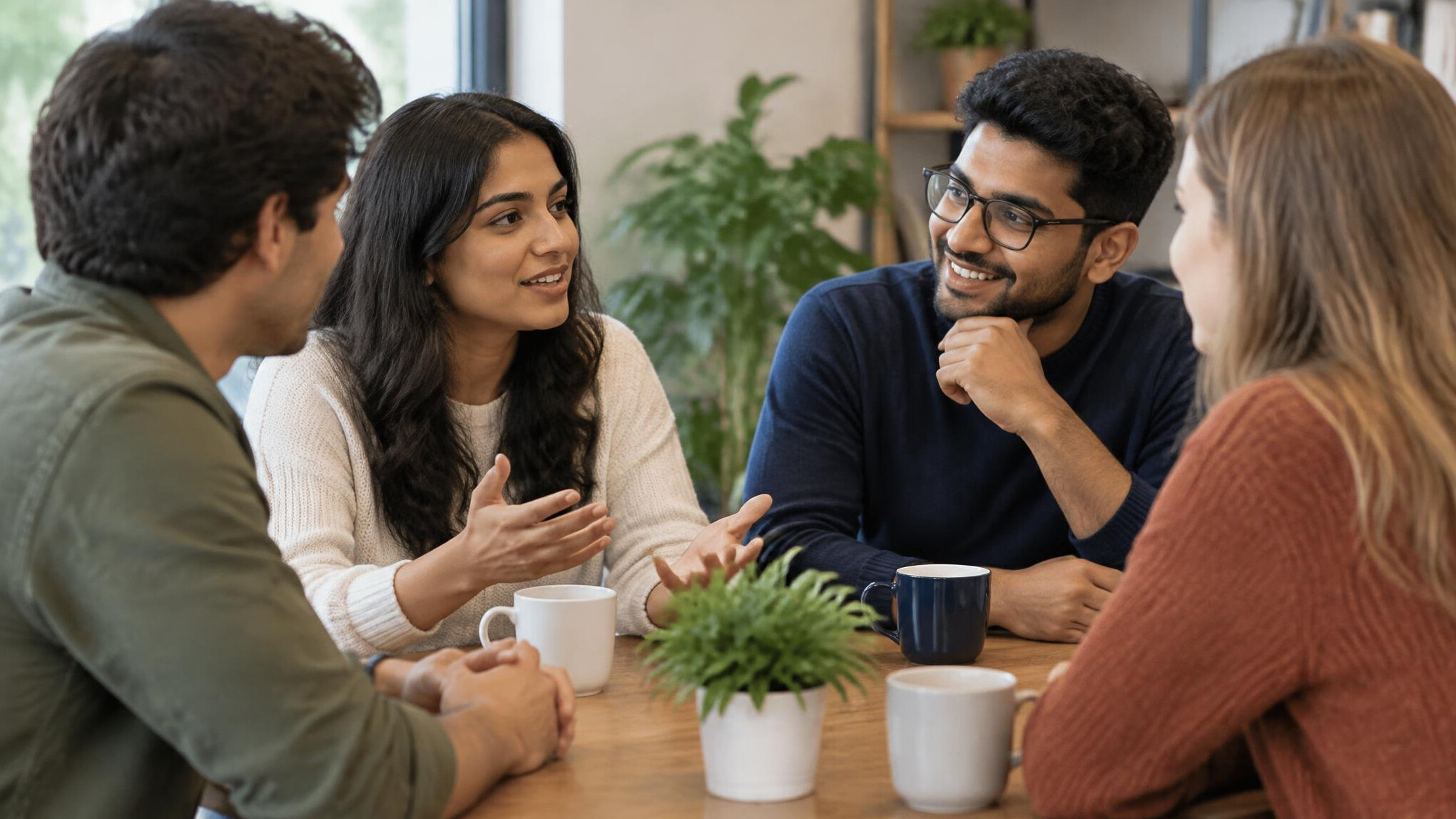 people having conversation