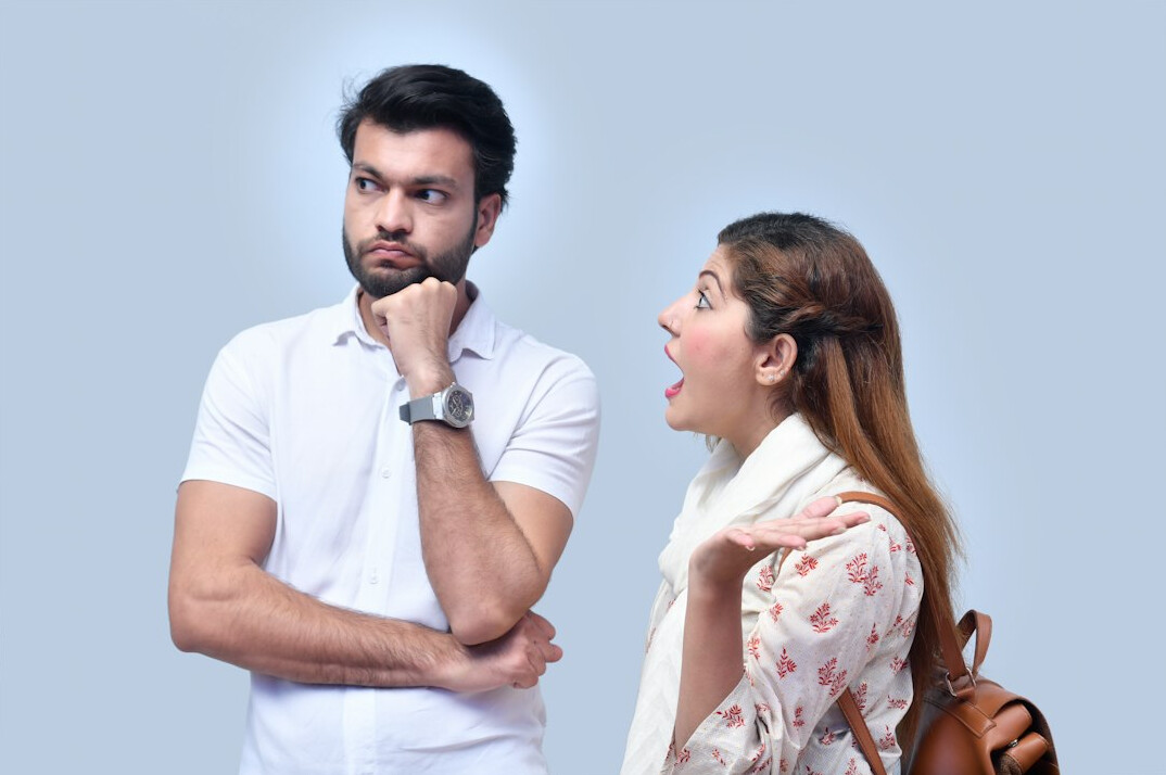 couple talking calmly