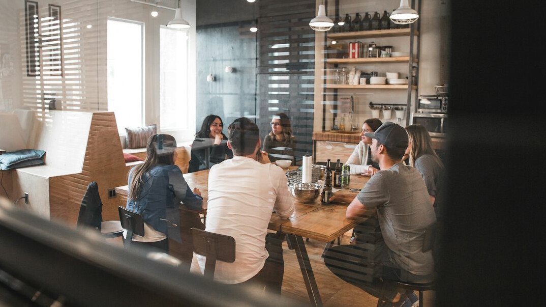 group discussion in office
